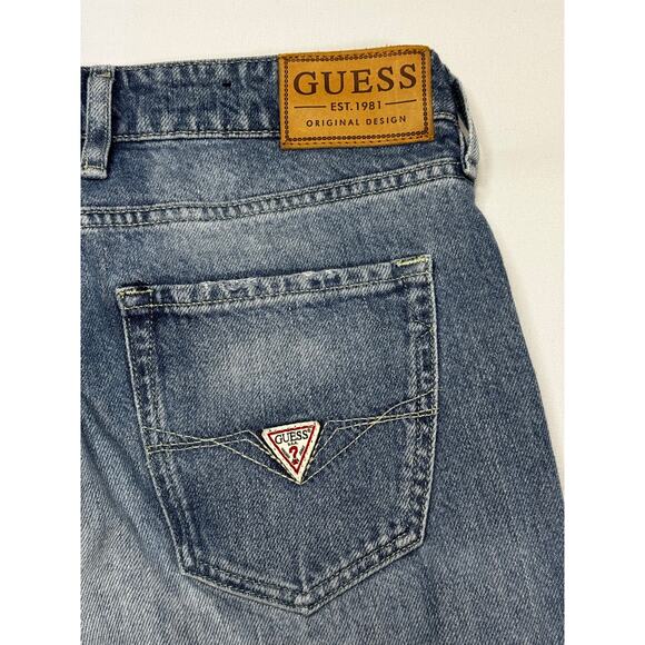 Guess Men's Regular Drake Tapered Leg Blue Denim Jeans - Size 30 (31x30.5) - Picture 4 of 6